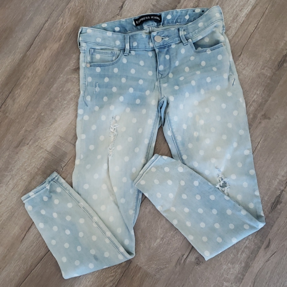 Poke a dot jeans